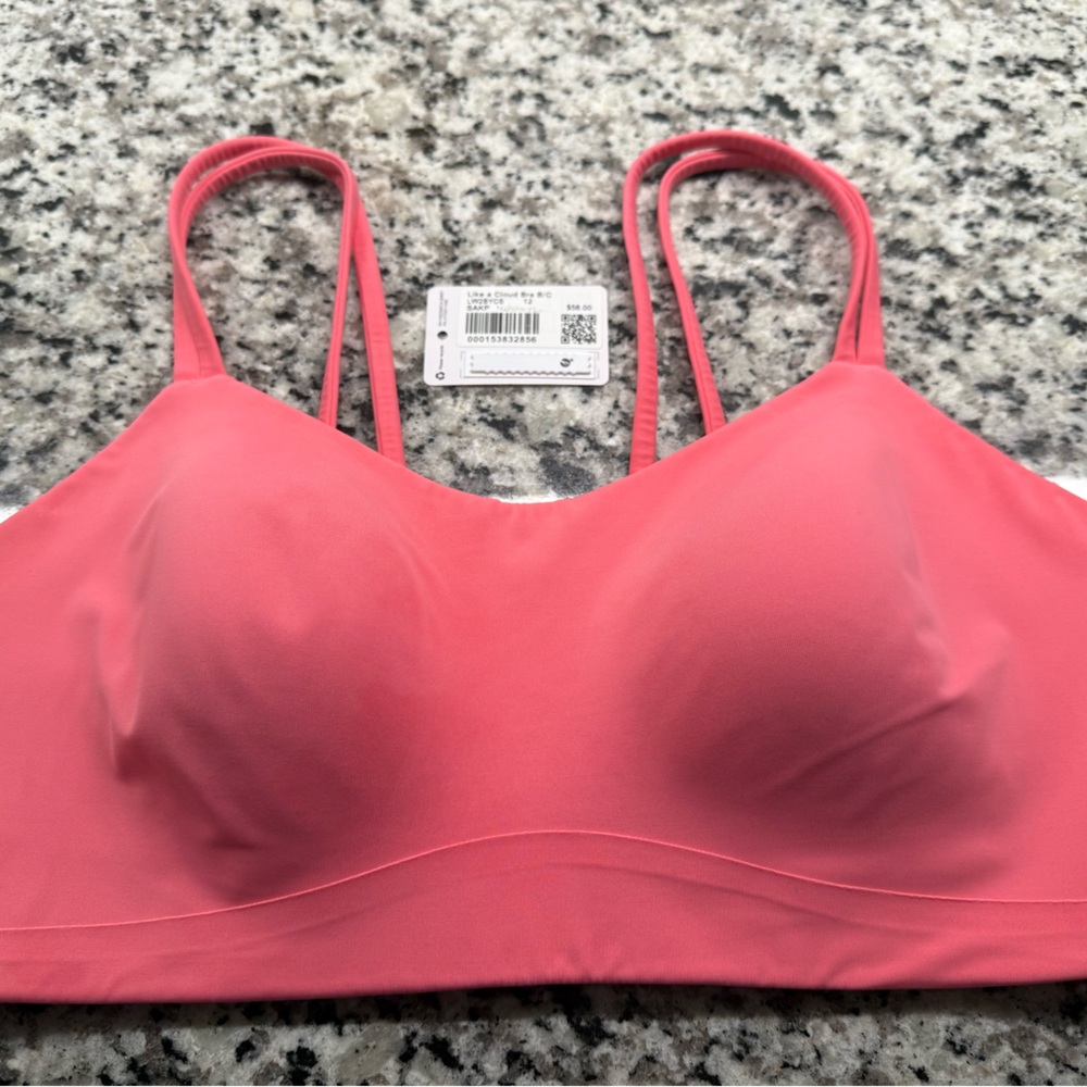 Lululemon Like a Cloud Bra B/C 
size 12 Sakura pink